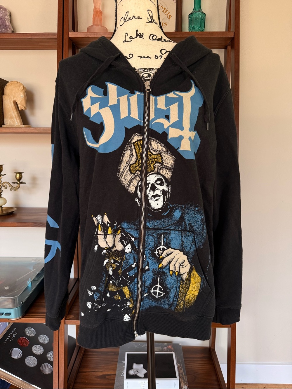Ghost Band Black Zip-Up Hoodie